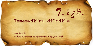 Temesváry Ádám névjegykártya